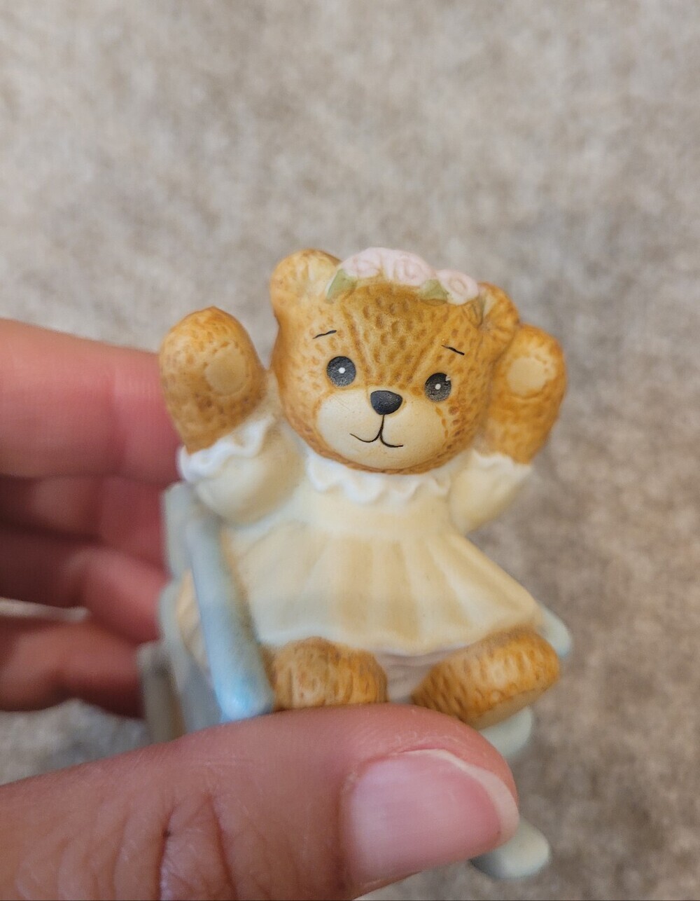 Vintage Lucy Rigg 1986 Bear In Rocking Chair - Picture 4 of 4